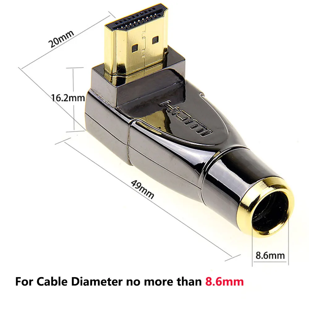 HQ0086 Bend HDMI сварочный разъем HDMI 2,0 штекер DIY HD линии адаптеры поддержка 4K 2K HDMI 2,0/1,4/1,3 - Цвет: HQ0086 Bend