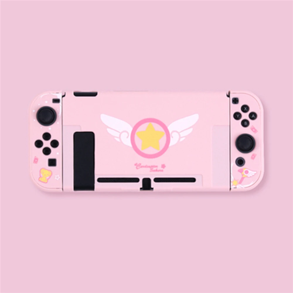 pink star 1 Набор Kawaii Cat розовый защитный чехол Чехол Корпус оболочка для Nintendo переключатель игровой консоли и аксессуары Joy-Con - Цвет: pink star