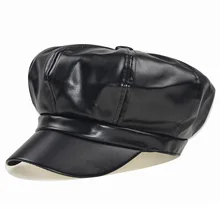 8 панелей Newsboy кепки s для женщин, из искусственной кожи таксиста художника шляпа Гэтсби плюща берет Кепка