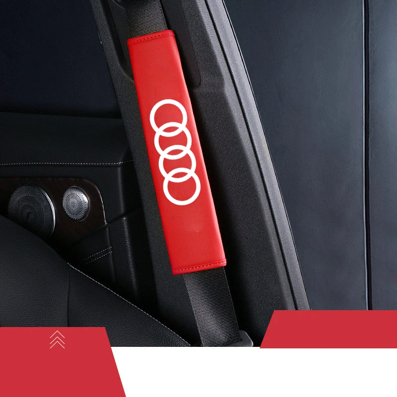 Комплект из 2 предметов для Audi b5 b6 b7 b8 A3 A4 A4L A5 A6L C5 C6 RS4 RS5 Q3 Q5 Q7 Автомобильная плечевая накладка ремня безопасности защитная крышка Накладка автомобильные аксессуары
