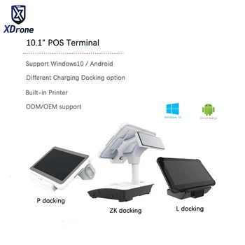 Günstige Original BR10PA 10,1 Zoll Tablet PC Android POS-Terminal Mit 58mm Thermische Drucker NFC Bluetooth WIFI USB RJ45 RS232 Dual Screen