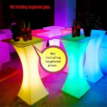 Качественный перезаряжаемый светодиодный светящийся журнальный столик ip54 Водонепроницаемый Пластиковый журнальный столик с пультом дистанционного управления цветной барный столик