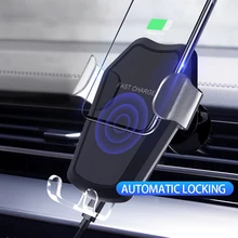 Qi Беспроводной быстро Зарядное устройство Автомобильное Крепление для iphone 8 Plus X XS MAX XR сотовый телефон Автоматическая блокировка Зарядное устройство зарядная док-станция