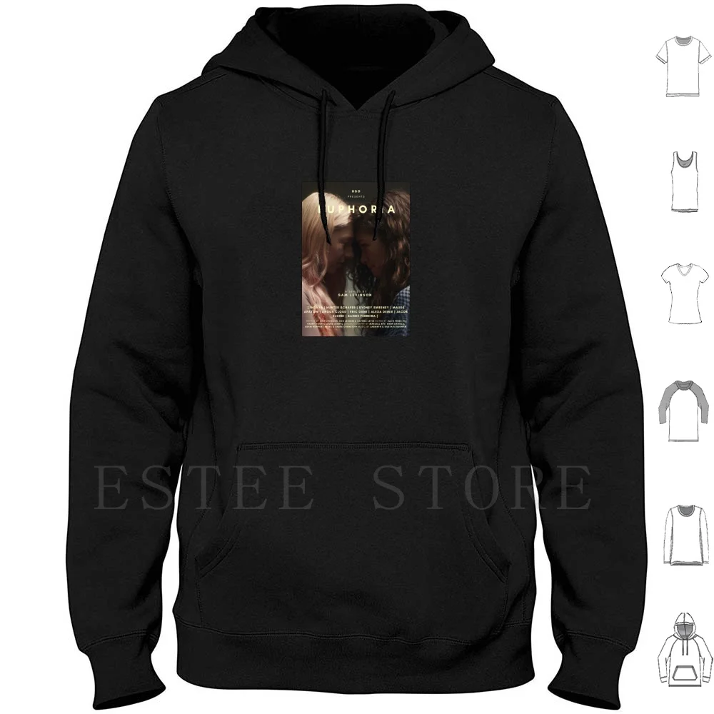 Euphoria Regole Tv Show Poster Felpe Con Cappuccio Manica Lunga Euphoria Hbo Zendaya Alexa Demie Hunter Schuer Sponge Elordi