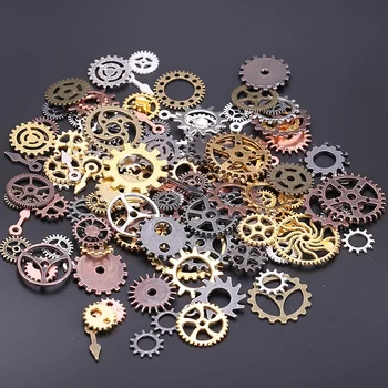 

100g / lot mixed style retro mechanical gear metal gear steampunk steampunk diy pendant jewelry craft accessories
