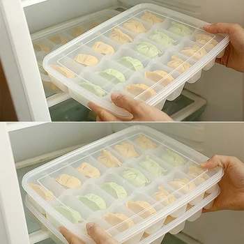 

New Dumpling Storage Box Refrigerator Fresh Keeping Container Holder Practical
