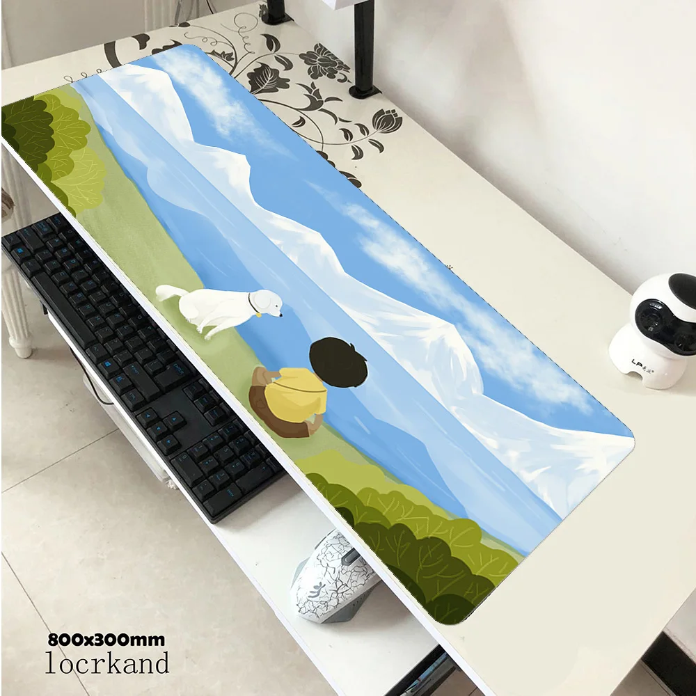Милый геймерский коврик для мыши locrkand 800x300x2 мм игровой коврик для мыши Kawaii аксессуары для ноутбука padmouse эргономичный коврик