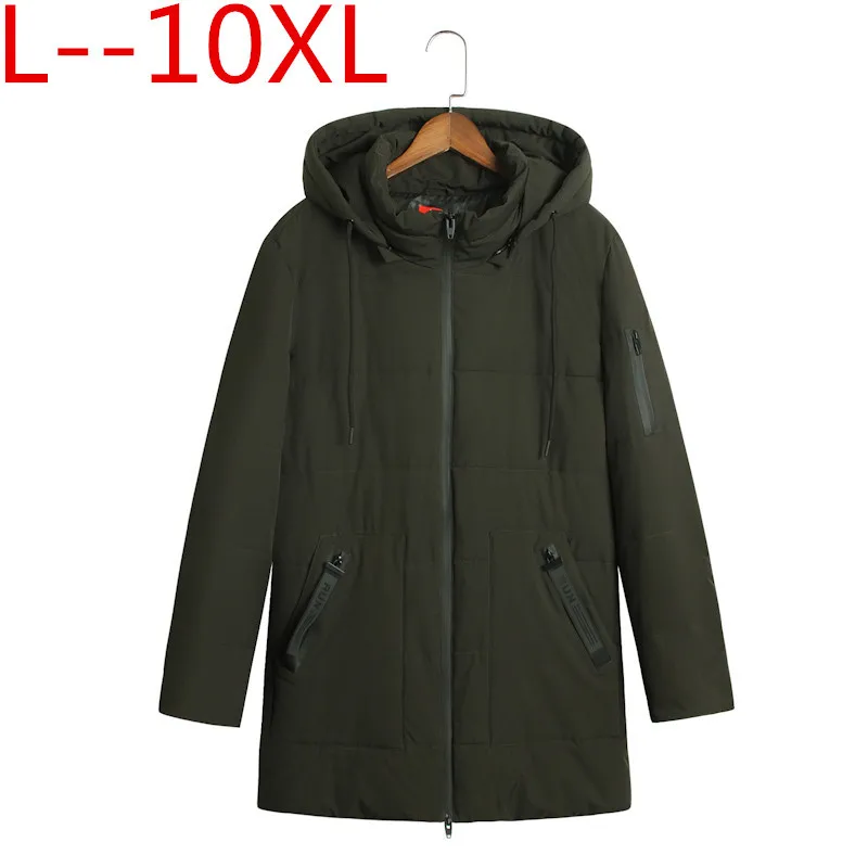 Длинная теплая зимняя куртка для мужчин 10XL 8XL 6XL 5XL 4XL водонепроницаемая брендовая