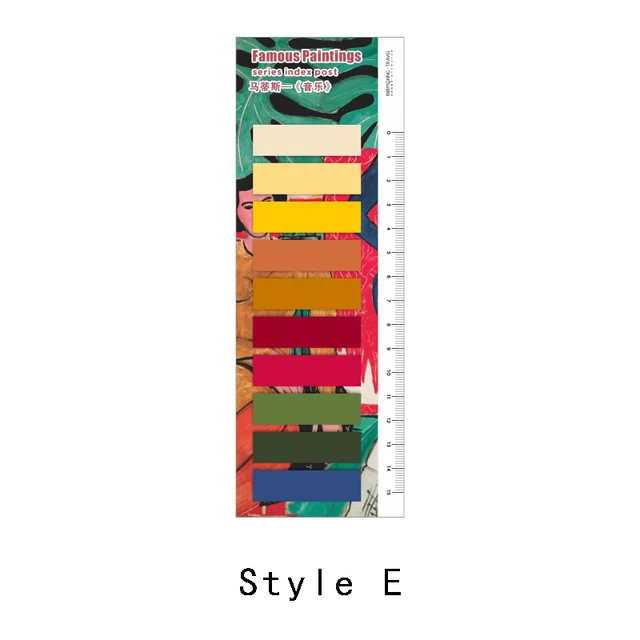 Mr.Paper 150 Pcs/set 8 Designs Famous Painting Index Sticker Series Memo Pads Self-Adhesive Creative Hand Account DIY Stickers E