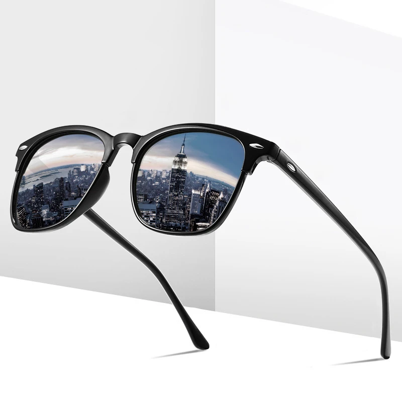 Gafas Sol polarizadas Vintage para hombre y mujer, lentes De Sol con De marca, Semi sin montura, clásicas, los gafas de sol| - AliExpress
