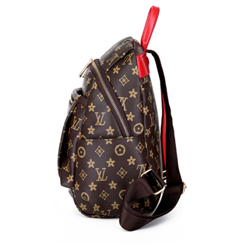 

2019 Designer Women Backpack Female Panelled Leather Composite Bag School Bags for Teenager Girls Vintage Lady Travel Bagpack
