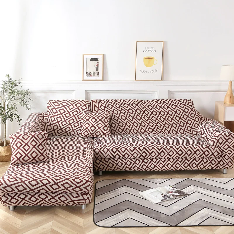 Эластичный чехол на диван для Гостиная стрейч диван Чехлы L-shape форме, благодаря чему создается ощущение невесомости с угловой секционные диваны мебель протектор 1/2/3/4-seater