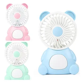 

High Quality Q8-5A Cute USB Fan Rechargeable Quiet Desktop Electric Cooling Fan With Lighting Drop Shipping Hot Sale