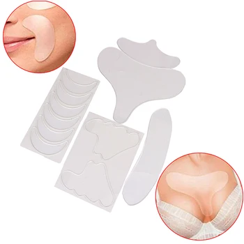 

11Pcs/lot Reusable Transparent Silicone Anti Wrinkle Forehead Chest Sticker Face Neck Neck Pad Patch Tool Sets