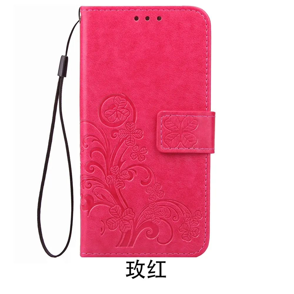 Rose red Чехол для Xiaomi Redmi Go, двойной кошелек, откидной кожаный чехол для телефона, чехол для Xiaomi RedmiGo M1903C3GG M1903C3GH, чехол для телефона, сумка - Цвет: Rose red