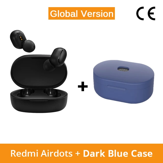 CE Add DarBlue Case Xiao mi Red mi AirDots, беспроводные наушники Bluetooth 5,0, наушники-вкладыши, стерео, басовые наушники с mi c mi Ture, беспроводные наушники - Цвет: CE Add DarBlue Case