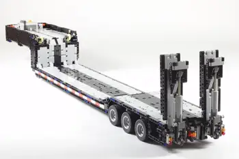 

2020 technic New MOC RC Power Mobile Building low loader with ramps Carriage Towing head Children's birthday gift
