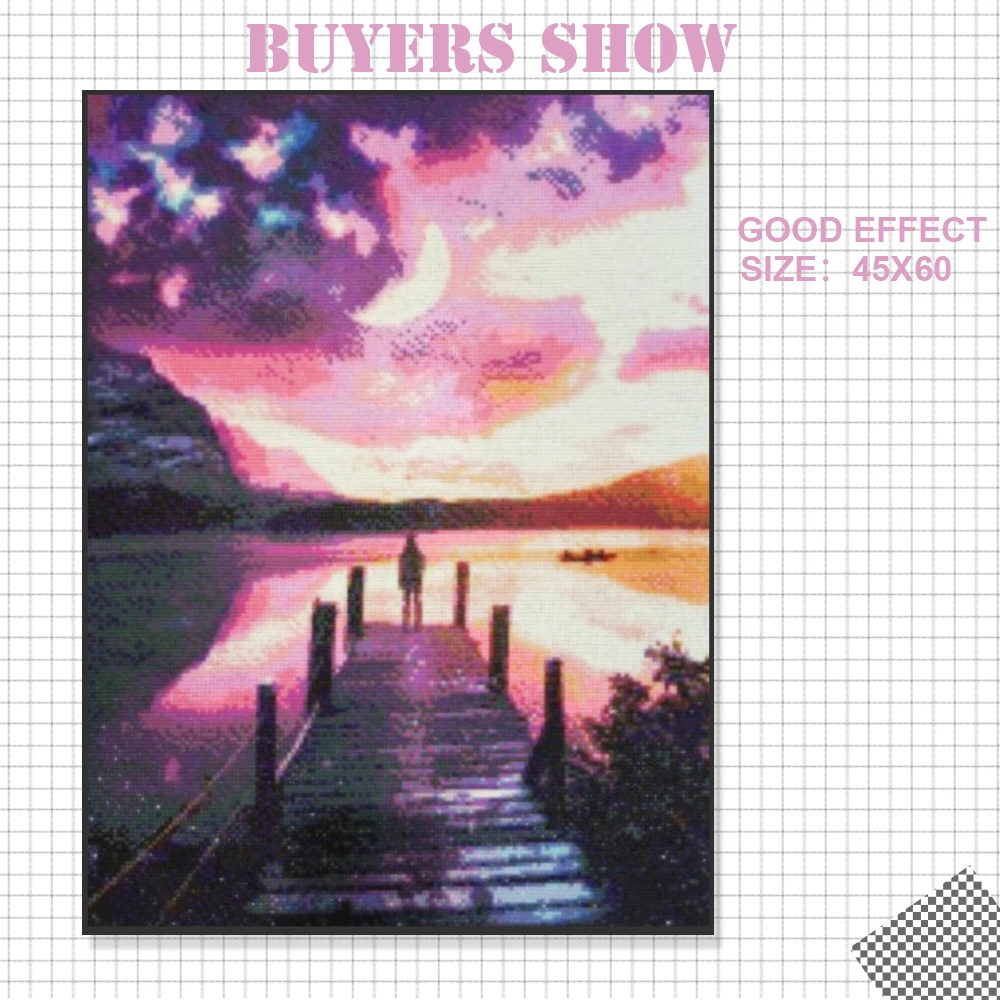 EverShine Diamond Painting Landscape Cross Stitch 5D Diamond Embroidery Seaside Full Square Picture Rhinestones Art Home Decor diamond painting