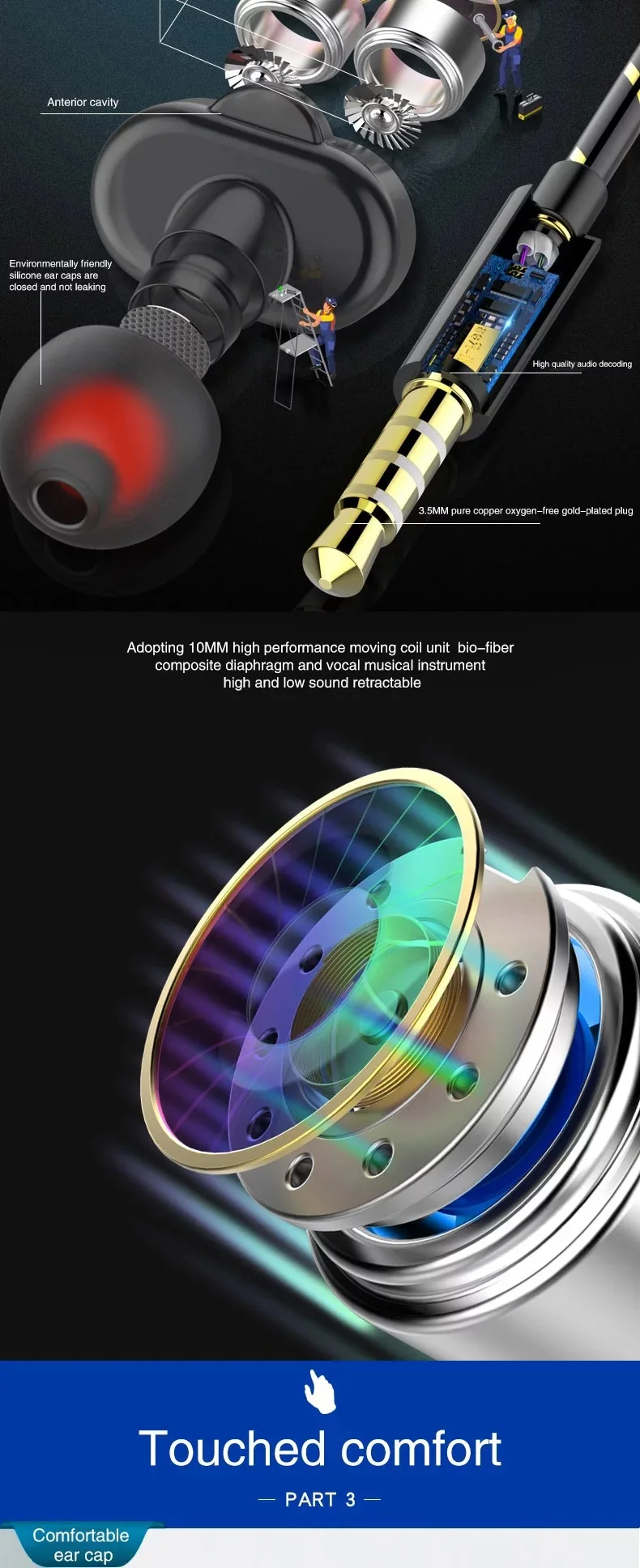 AMVR Écouteurs Intra-auriculaires à Isolation Phonique Fabriqués Sur Mesure Pour Quest 2 VR, Avec Son 3D à 360 Degrés Et Supports En Silicone Pour écouteurs (blanc) [Oculus