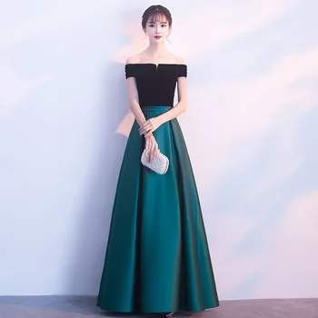 

Women Wedding Party Dress Slash-Neck Floor-Length Evening Cheongsam Elegant Prom Maxi Dress Qipao Long Gown Retro Vestido XS-XXL