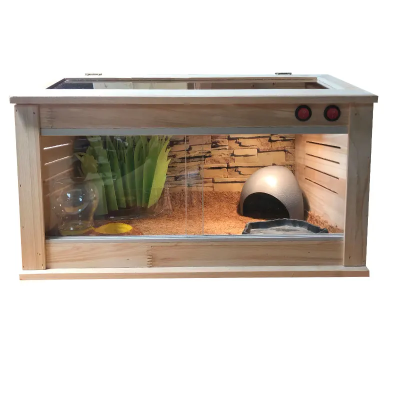 

Fir Climbing Pet Box Land Turtle Lizard Wooden Box Pet Hedgehog Breeding Box Insulation Box Creep Worm Insulation Box