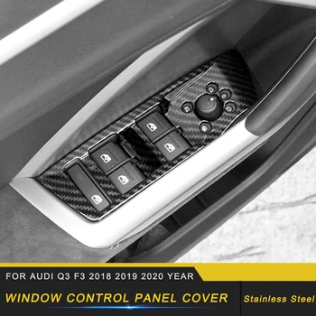 

Car Accessories Window Control Panel Cover Lift Button Trim Sticker Frame Interior Decoration for Audi Q3 F3 2018 2019 2020