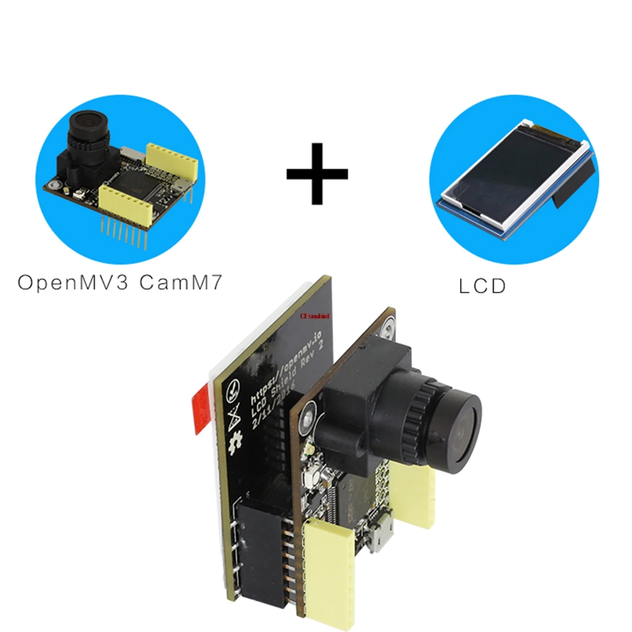 OpenMV3 Cam M7 LCD OpenMV3 Cam M7 смарт-камера обработки изображений распознавание цвета сенсор визуальный осмотр линия камера доска - Цвет: OpenMV3 Cam M7 LCD
