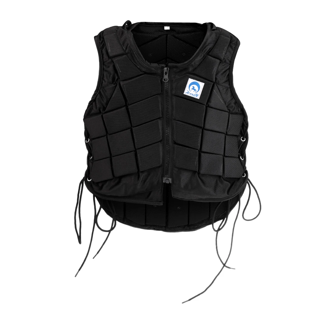 Black EVA Padded Safety Equestrian Horse Riding Vest Body Protector