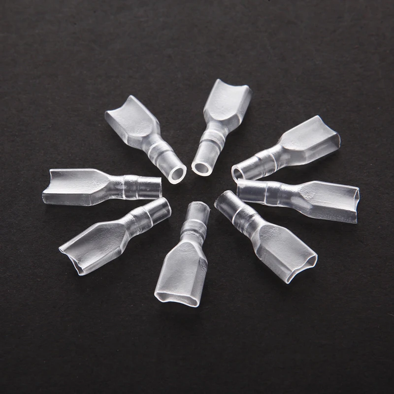 50pcs 2.8/4.8/6.3mm Crimp Terminals Insulated Seal Electrical Wire Connectors Crimp Terminal Female Spade Connector 22-14AWG