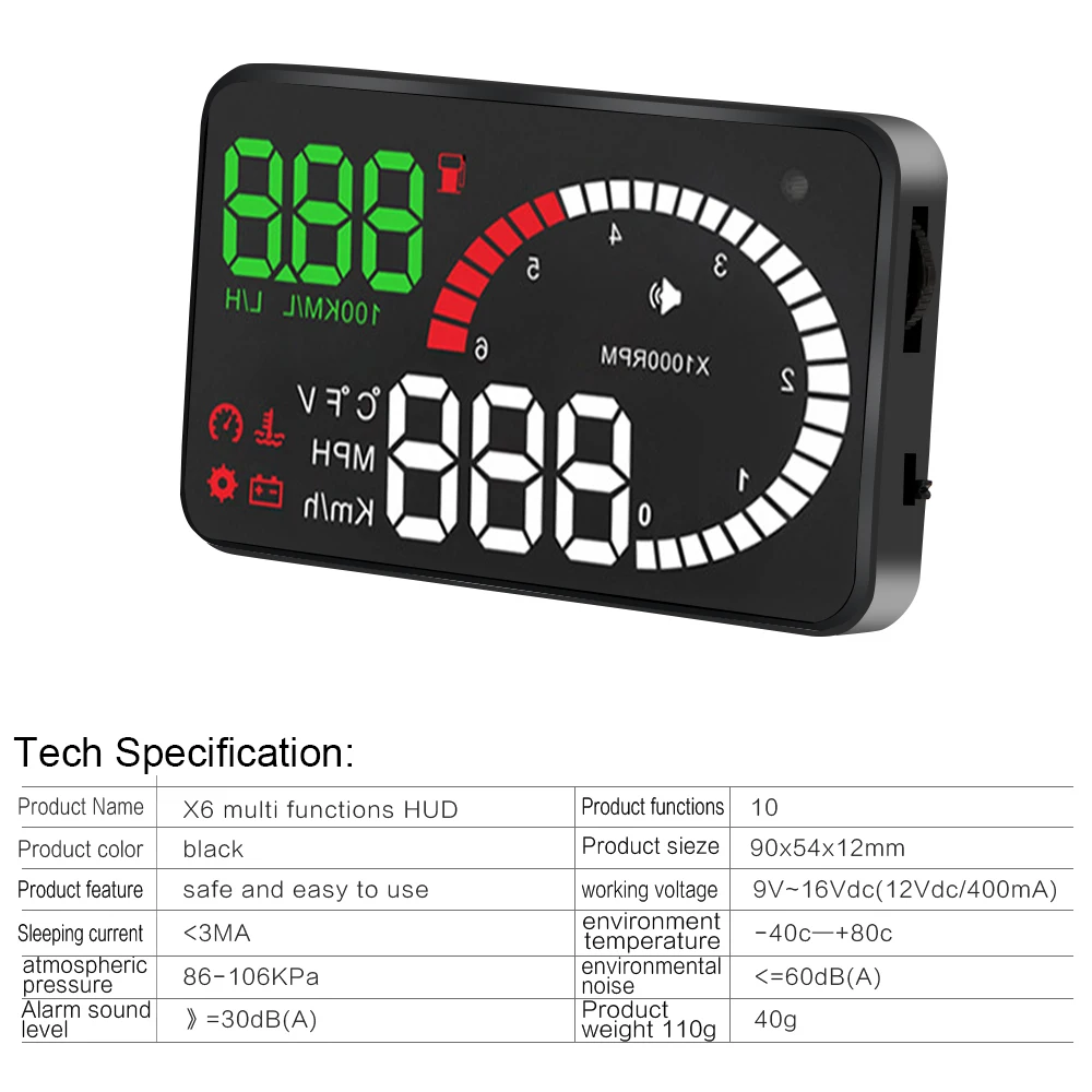 Data Diagnostic Tool, LED Windshield Projector, 5.5
