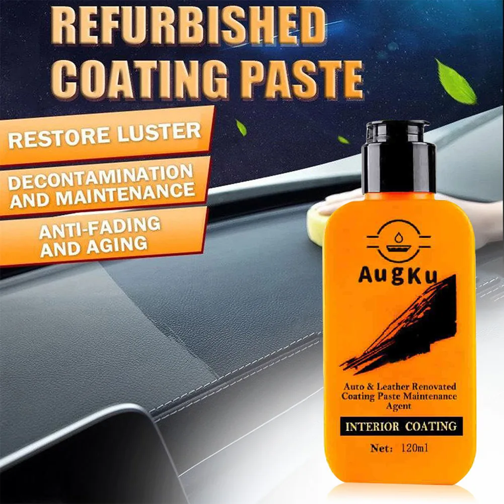 120ML Remover Maintenance Leather Repair Polishing Cleaning Interior Wide Use Agent Renovated Coating Paste Car Tool Seats