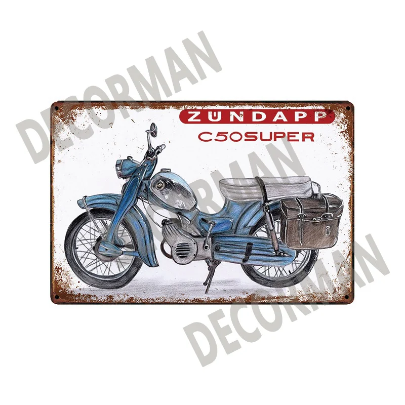 [WellCraft] ZUNDAPP DUCATI оловянные вывески плакаты винтажный двигатель металлическая живопись на заказ клуб Декор LT-2035 - Цвет: SL-11699