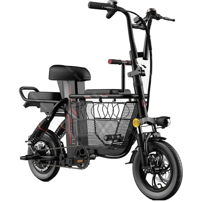 Kick Scooter Electric Electric Bicycles Mini 12 Inch 400W 48V Portable Folding Electric Bike Removable BatteryPet BasketGPS (55)