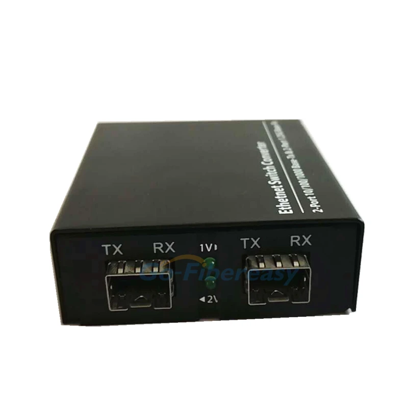 GoFibereasy для программирования в производственных условиях к RJ45 волоконно-оптический аудио-видео конвертер Gigabit Ethernet переключатель G1000S-2SFP-2TX с 2-Порты и разъёмы слот SFP до 2-Порты и разъёмы RJ45 TX