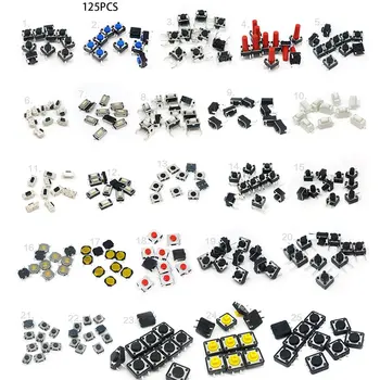 

250PCS/125PCS 25 Kinds Of Specifications Car Switch Pocket Touch Switch High Precision Durable Leaf Switch
