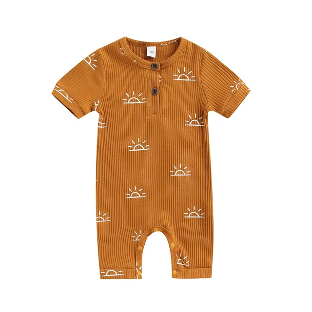 Infant Newborn Girl Floral Romper Jumpsuit Playsuit Cotton Outfit Baby Clothing C