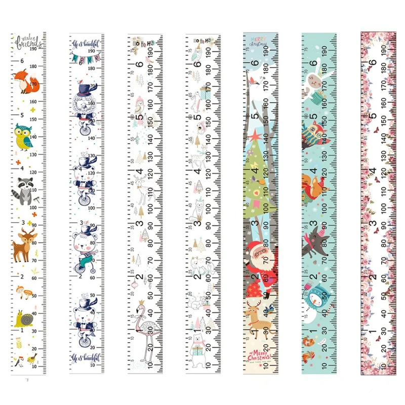 

Hanging Canvas Height Ruler For Kids Cartoon Printed Decorative Growth Chart Wall Measurement Ruler Children Height Record