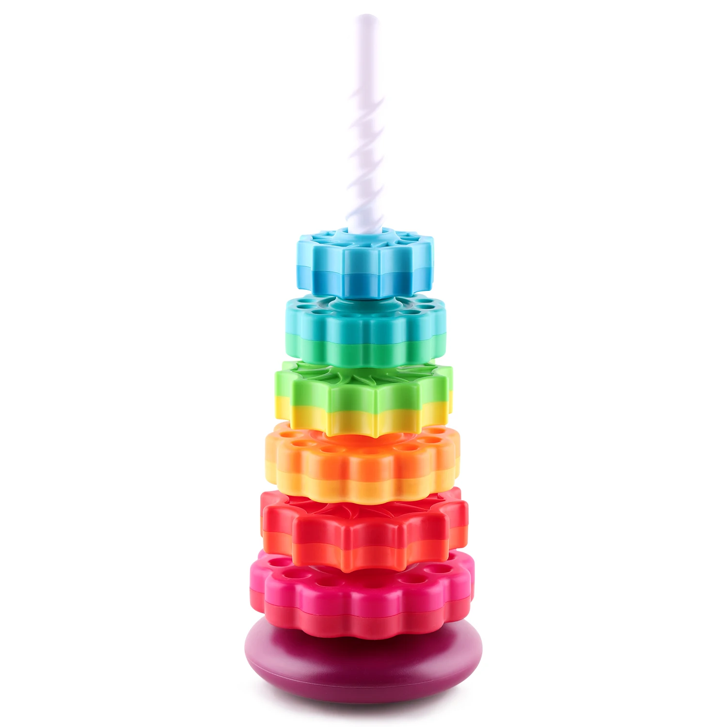 Juguete de apilamiento para niños, torre de arcoíris, juegos de apilamiento, juguetes educativos, bloques de apilamiento, regalo para bebés y niños
