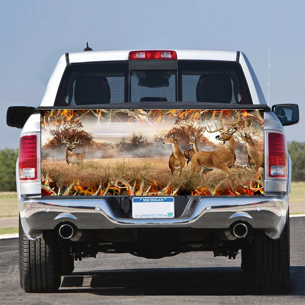 Whitetail Buck Tallgrass Розовый камуфляж охота автомобиль наклейка водонепроницаемый декор наклейка задняя дверь