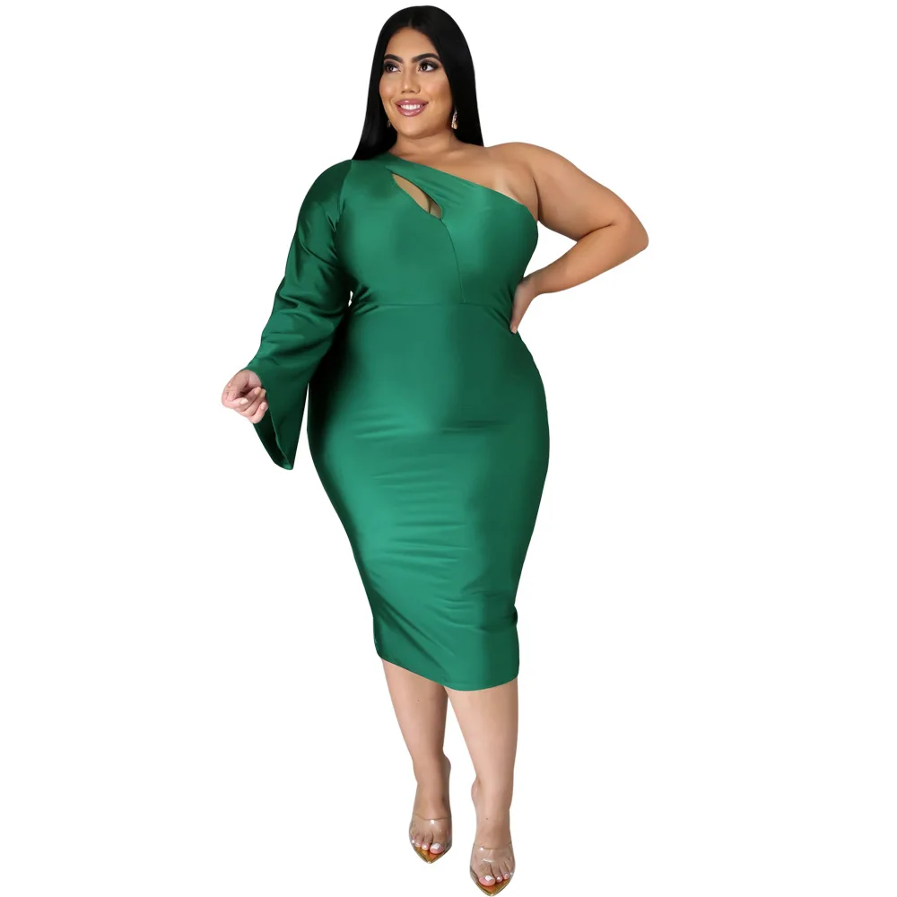 Женское длинное платье Adogirl размера плюс 5XL однотонное сексуальное с вырезом на