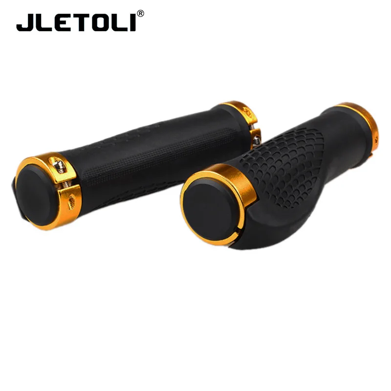 Gold JLETOLI, рукоятки на руль для горного велосипеда, Нескользящие, гладкие, мягкие, резиновые, для шоссейного велосипеда, велосипедные ручки, для велосипедных частей - Цвет: Gold