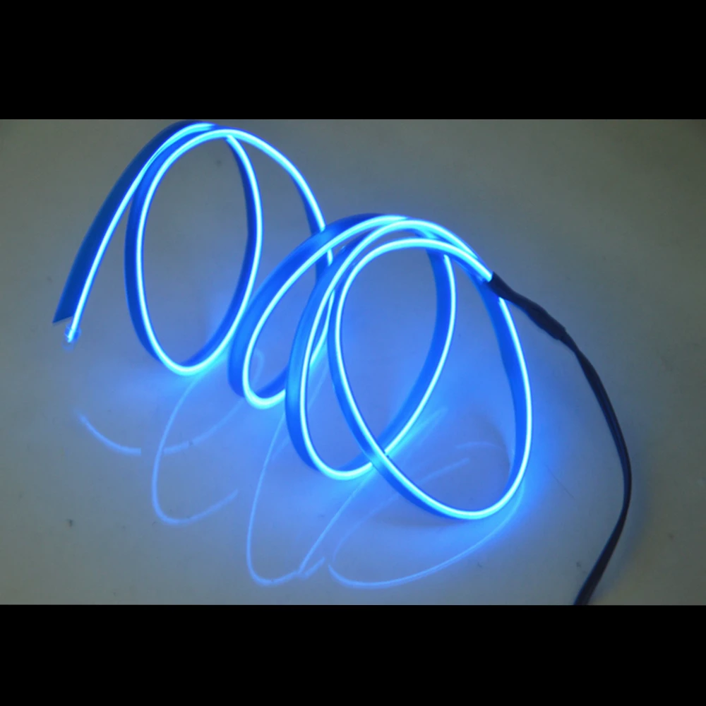 Unusual 1m Car Styling Flexible Neon Light Glow EL Wire Strip LED Neon Lights Car waterproof led Decoration strip