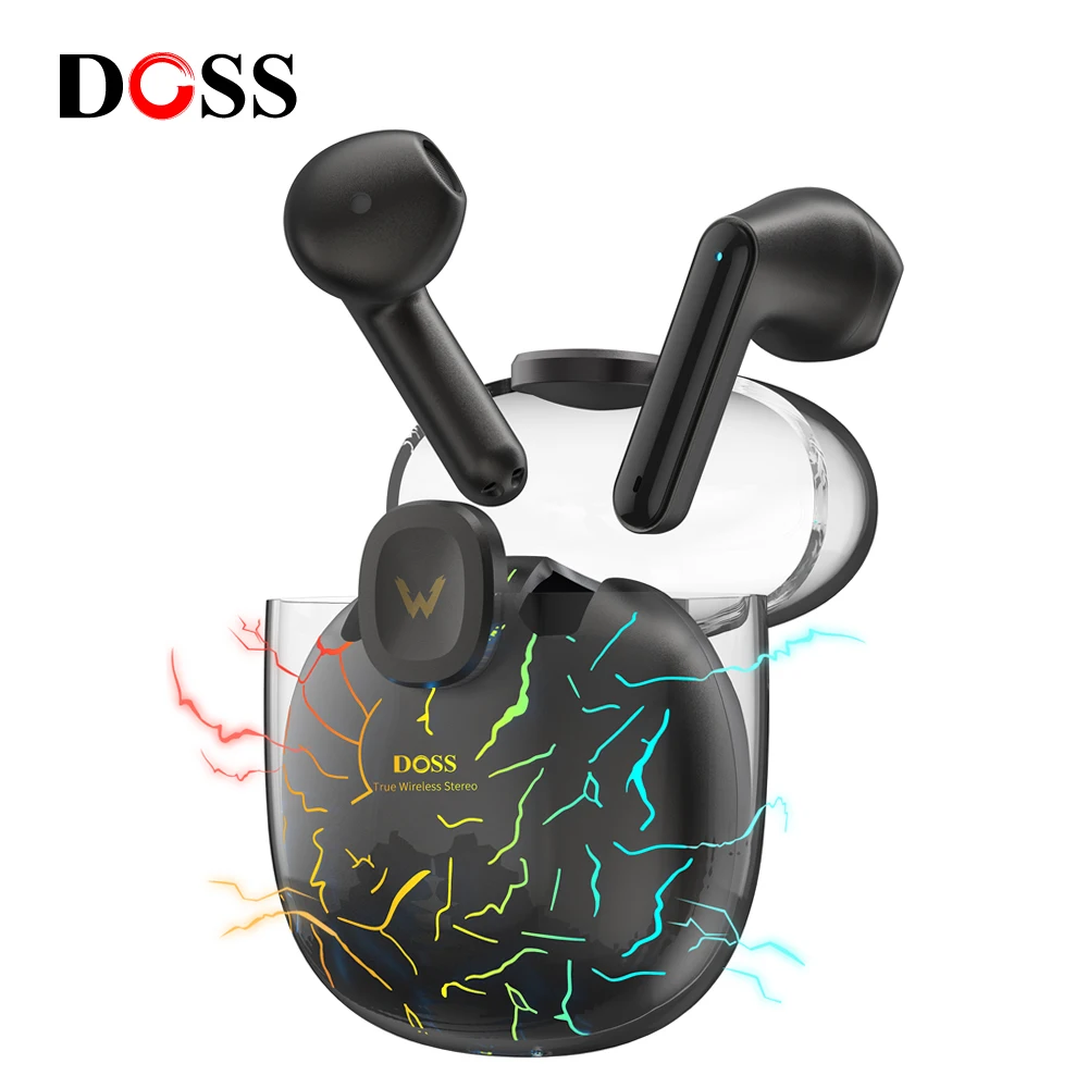 DOSS GM-T82 Wireless Bluetooth 5.0 Headphones Touch Control Gamer Earphone 60ms Low Latency IPX5 Sweatproof 24H Playtime Headset |