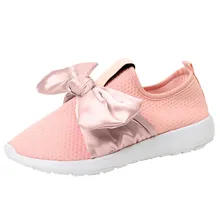 Женские лоферы размера плюс на платформе без застежки с бантом; женская обувь на плоской подошве; повседневная женская обувь на плоской подошве с бантом; мокасины из сетчатого материала