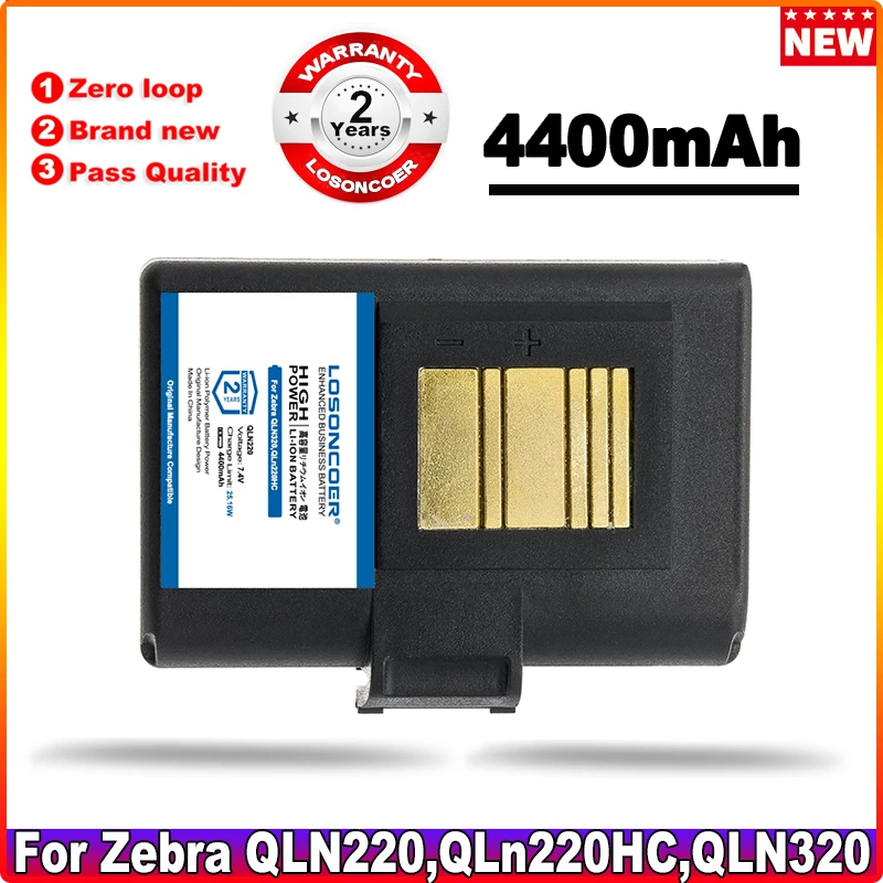 

4400mAh Battery For Zebra QLN220,QLn220HC,QLN320,QLn320HC,ZQ500,ZQ510,ZQ520,ZQ610,ZQ620,ZR628,ZR638,ZQ610HC,ZQ620HC