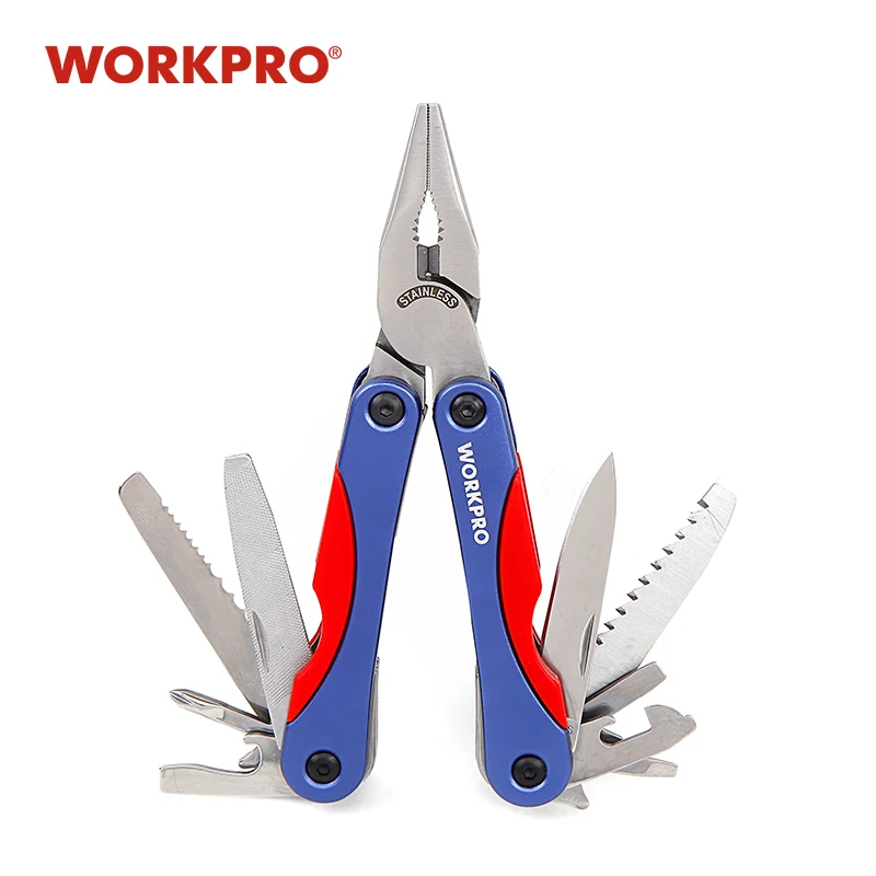 WORKPRO 15 в 1 многофункциональные инструменты для кемпинга плоскогубцы нож