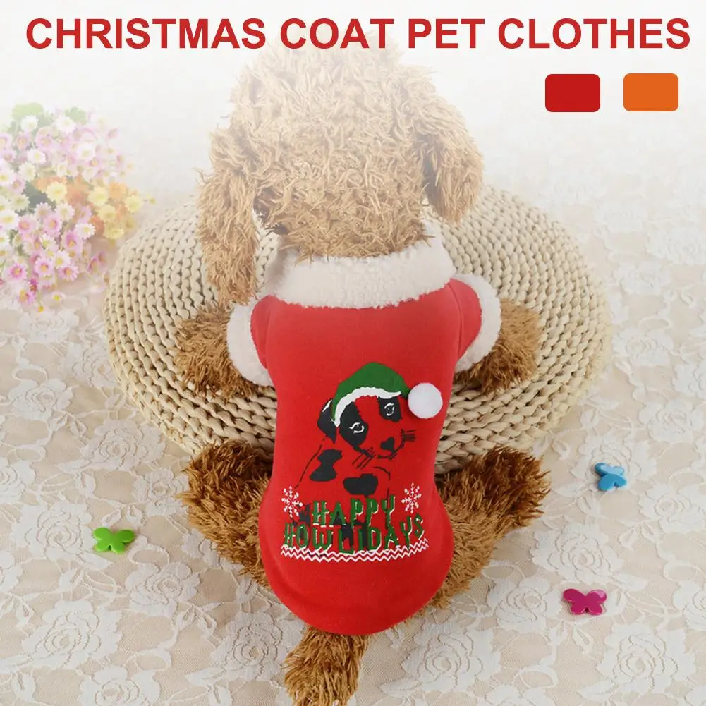 M/L Одежда для собак es Рождественский костюм милая одежда с героями мультфильмов для маленьких Одежда для собак костюм пальто