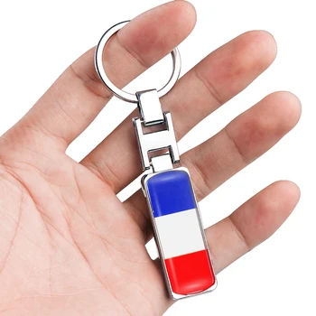 

Car styling Keychain Key Chain France flag badge Emblem for Renault Peugeot Citroen Motorcycle Car Accessories Decoration