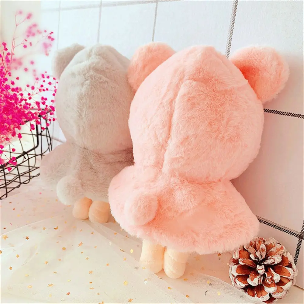 Cute Bear Hooded Cloak Korea idol Doll's Clothes & Accessoires for 20cm 15cm Dolls Fans Collection Hooded Cloak plush doll accessories barbie doll clothes doll clothes accessories doll clothes doll accessories