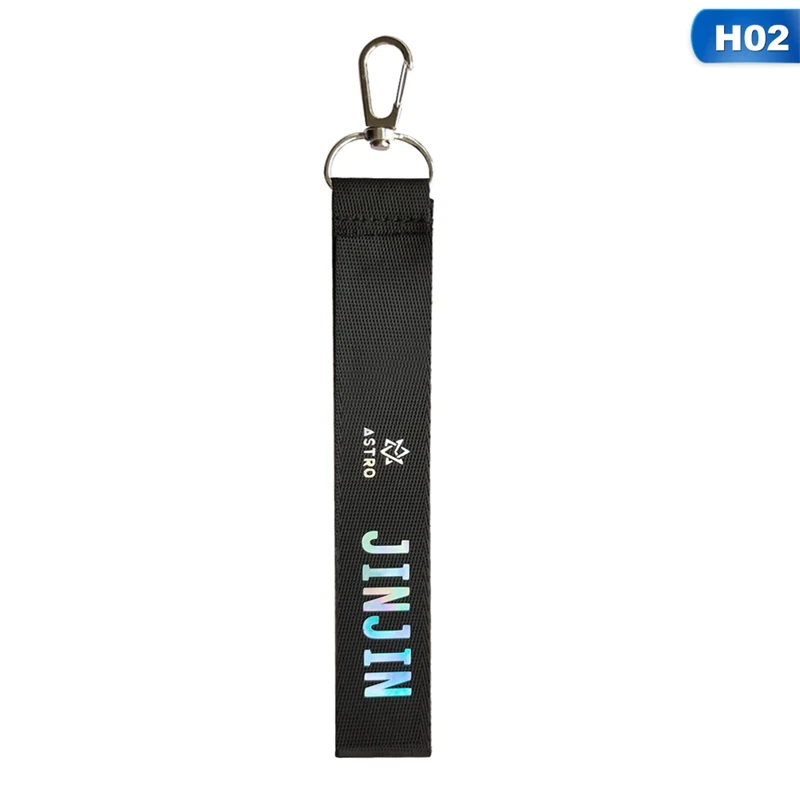 KEY5575H02 Kpop Astro телефонные ремни с металлическим зажимом, висящий на шее шнурок, ремешок para llaves для iPhone, камеры, USB держатель, ID, Pass, держатель для карт - Цвет: KEY5575H02